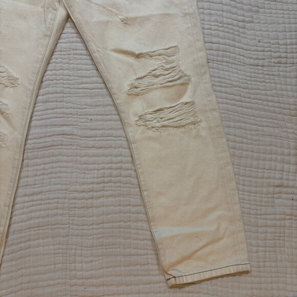 NWT FRAME Le Original Off-White Distressed High Rise Jeans – Women’s 28 - Picture 6 of 14